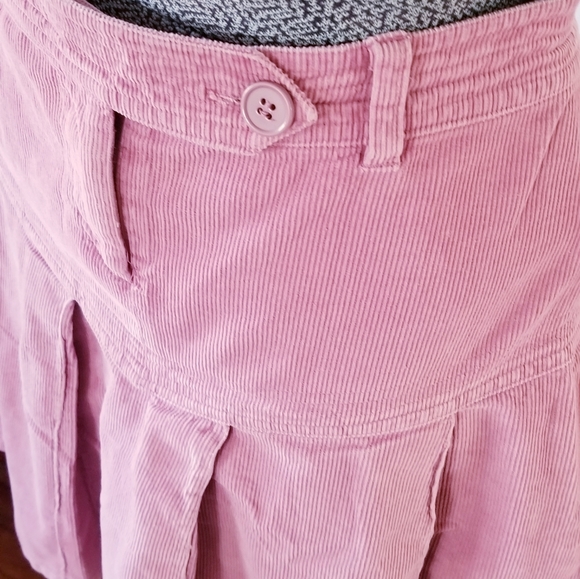 Divided Cottagecore prairie Corduroy Pleated midi Skirt 10 h&m lavender purple - Picture 2 of 4